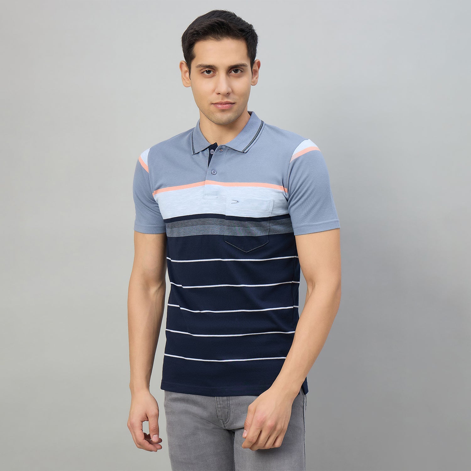 Duke Men Half Sleeve Cotton Regualr Fit Casual T-shirt (MLF1175)