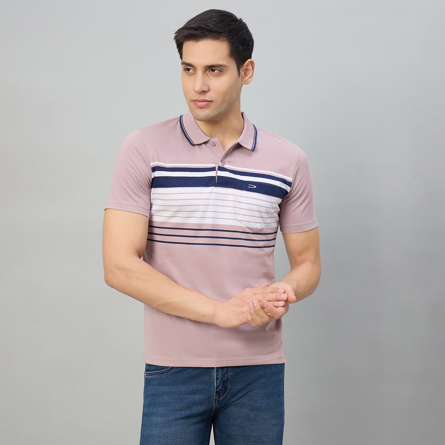 Duke Men Half Sleeve Cotton Regualr Fit Casual T-shirt (MLF1178)