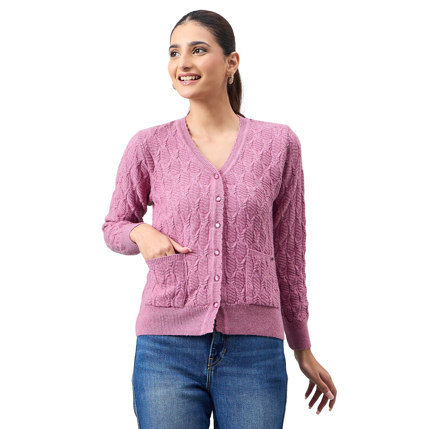 Duke Urban Women Full Sleeve Front Open Regular Cardigan (SDS1291)