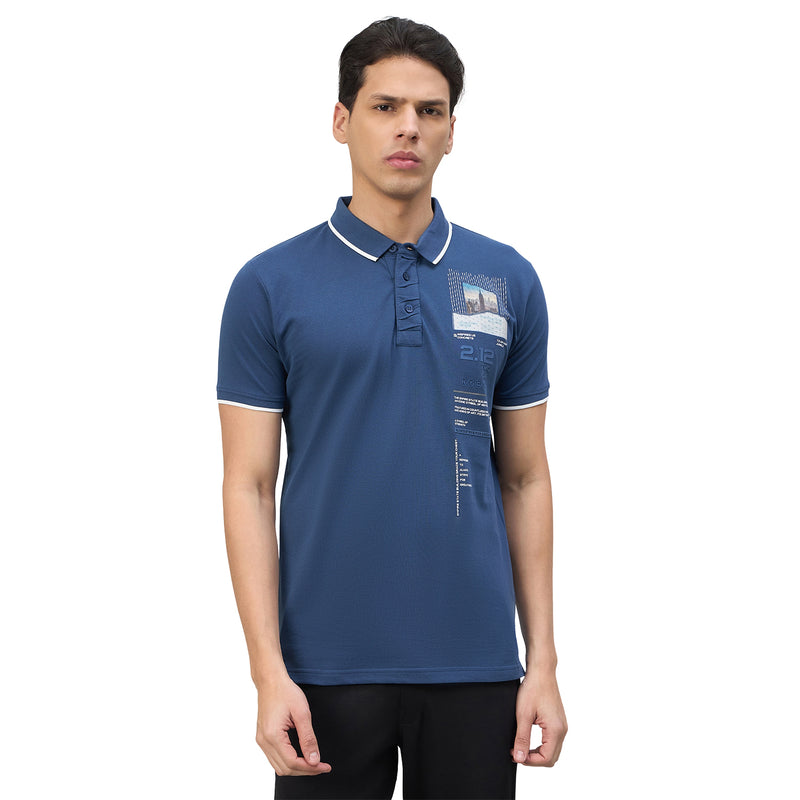 Duke Urban Men Printed Half Sleeve Polo Tshirt (LF7509)