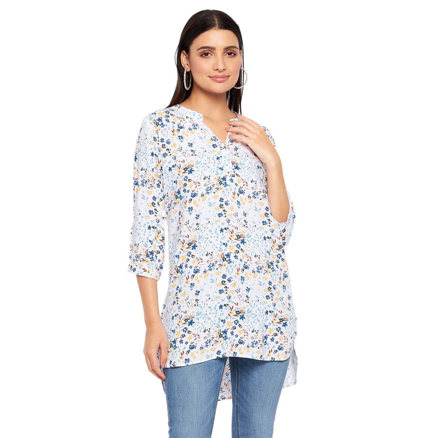 Duke Stardust Women 3/4 Sleeve Printed Tunic (SDX4114)