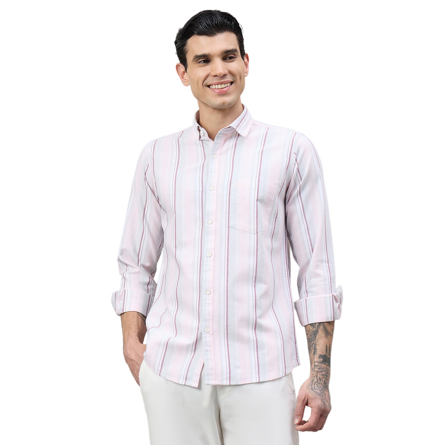 Duke Urban Men Checkered Pure Cotton Slim Fit Casual Full Sleeve Shirt (SDO9STF)