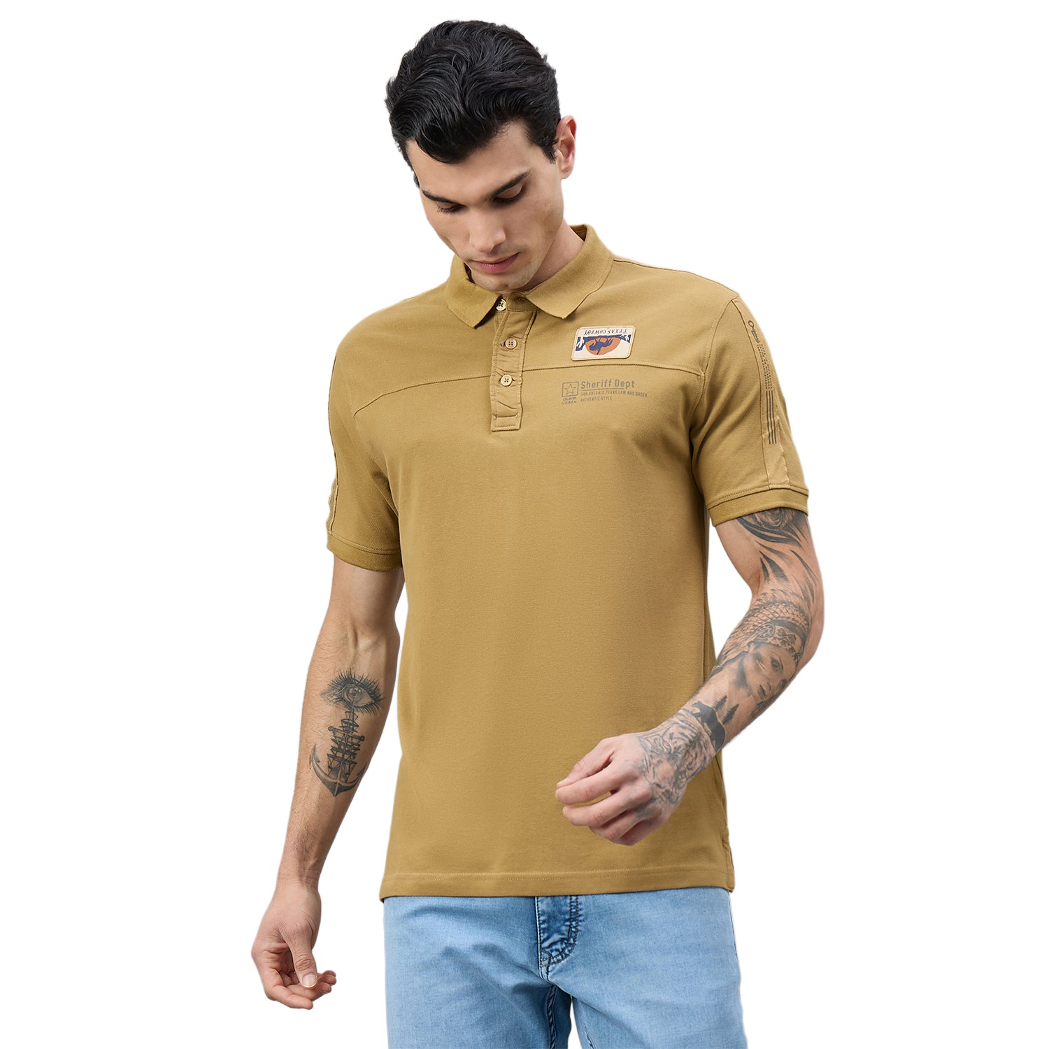 Duke Urban Men Half Sleeve Printed Slim fit Polo T-Shirt (LF7679)