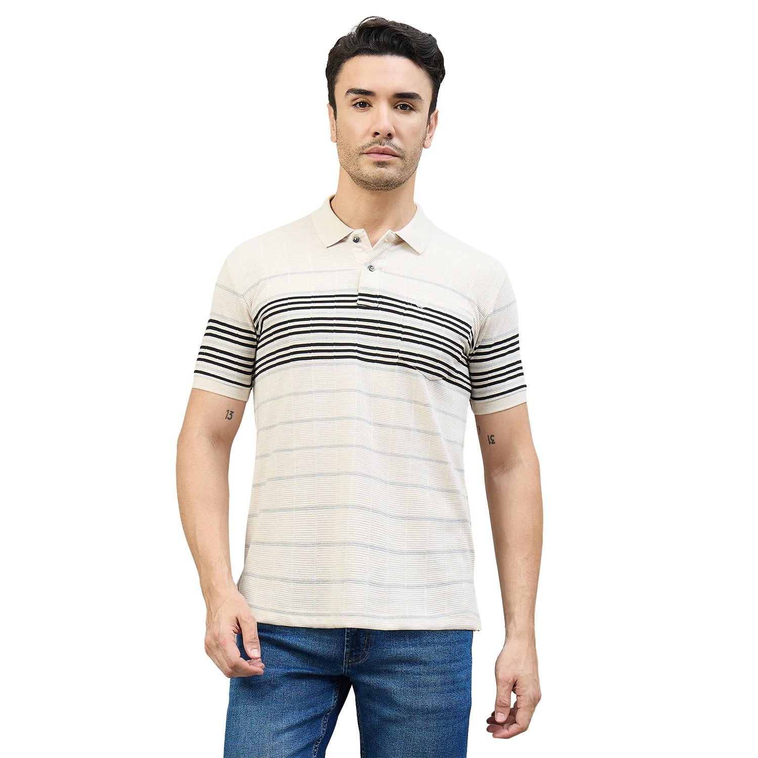 Duke Urban Men Half Sleeve Cotton Smart Fit Casual T-shirt (LF7824)