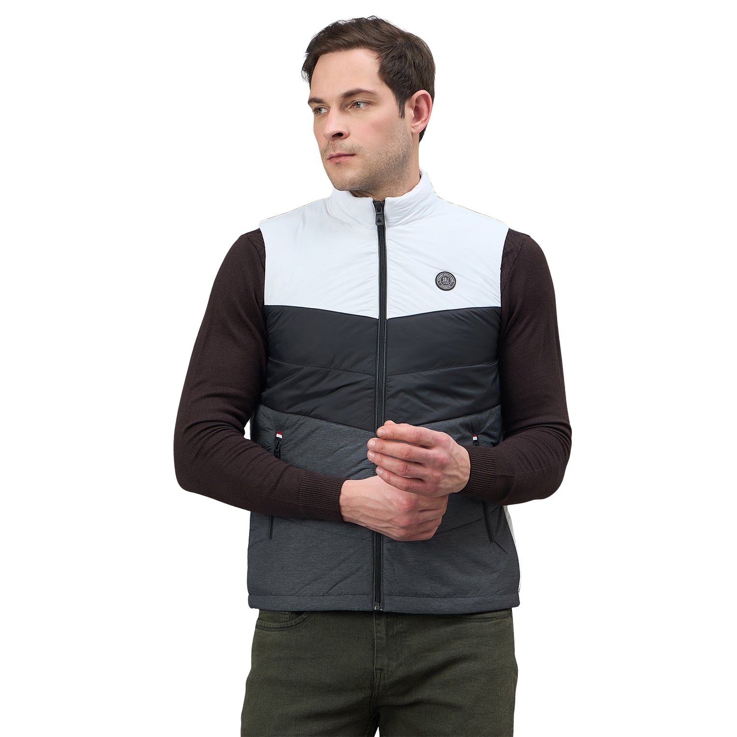 Duke Urban Men Sleeveless High Neck Bomber Jacket (SDZ2252)