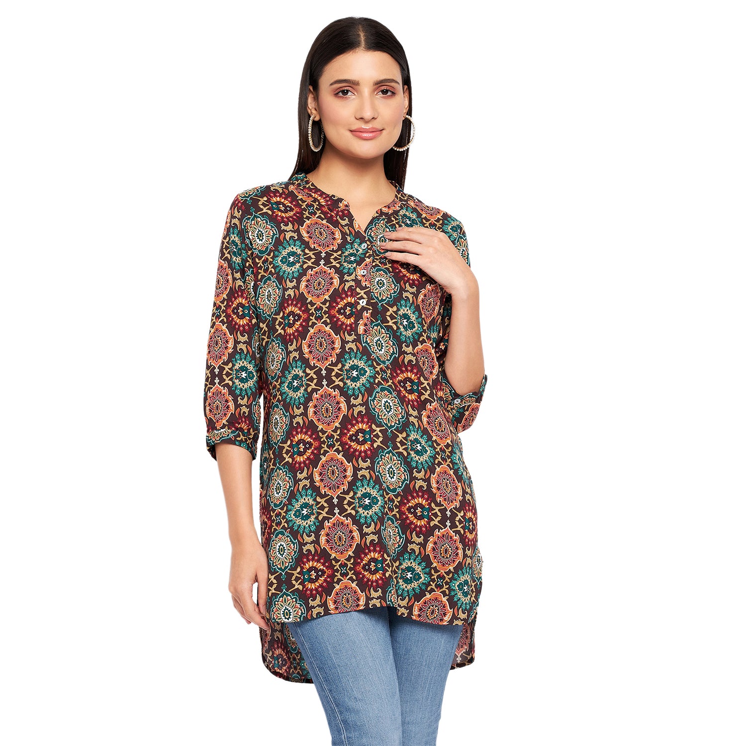 Duke Stardust Women 3/4 Sleeve Printed Tunic (SDX4111)
