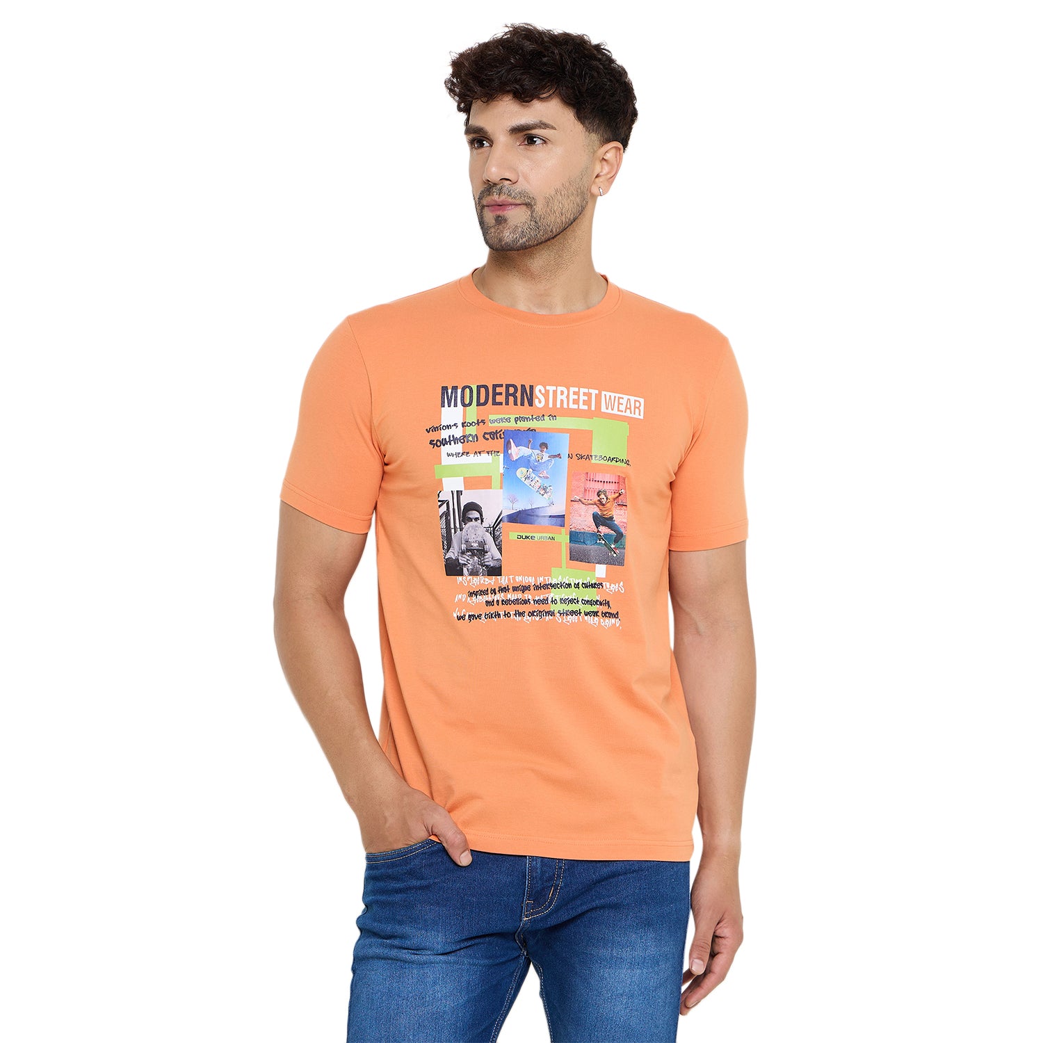 Duke Urban Men Half Sleeve Cotton Tshirt (LF7219)