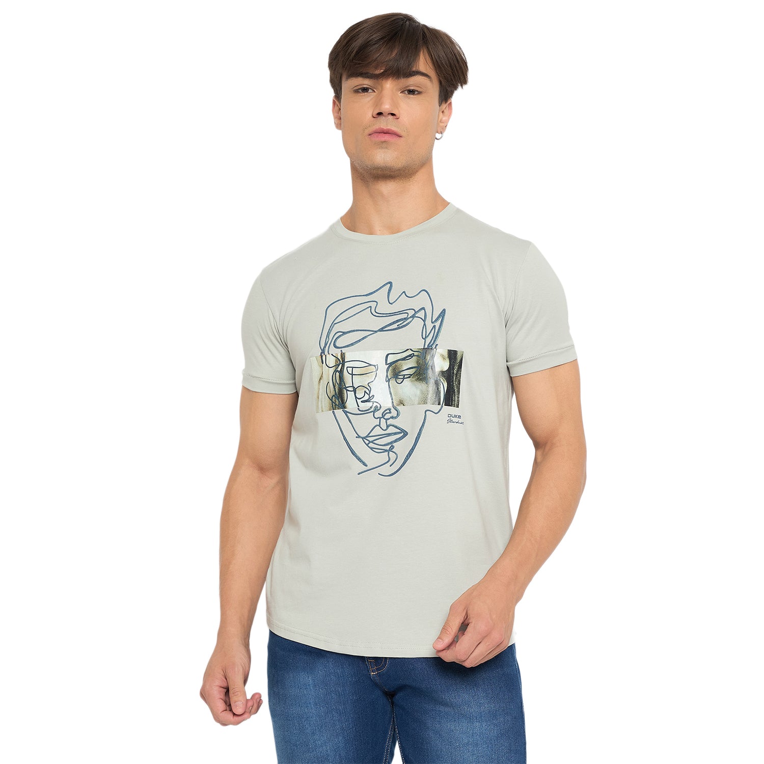 Duke Strardust Men Half Sleeve Cotton T-shirt (LF7048)