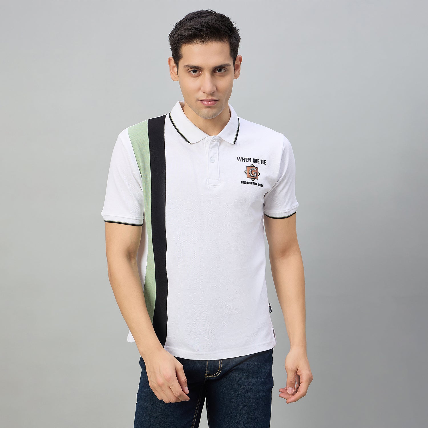 Duke Men Half Sleeve Cotton Regualr Fit Casual T-shirt (LF7910)