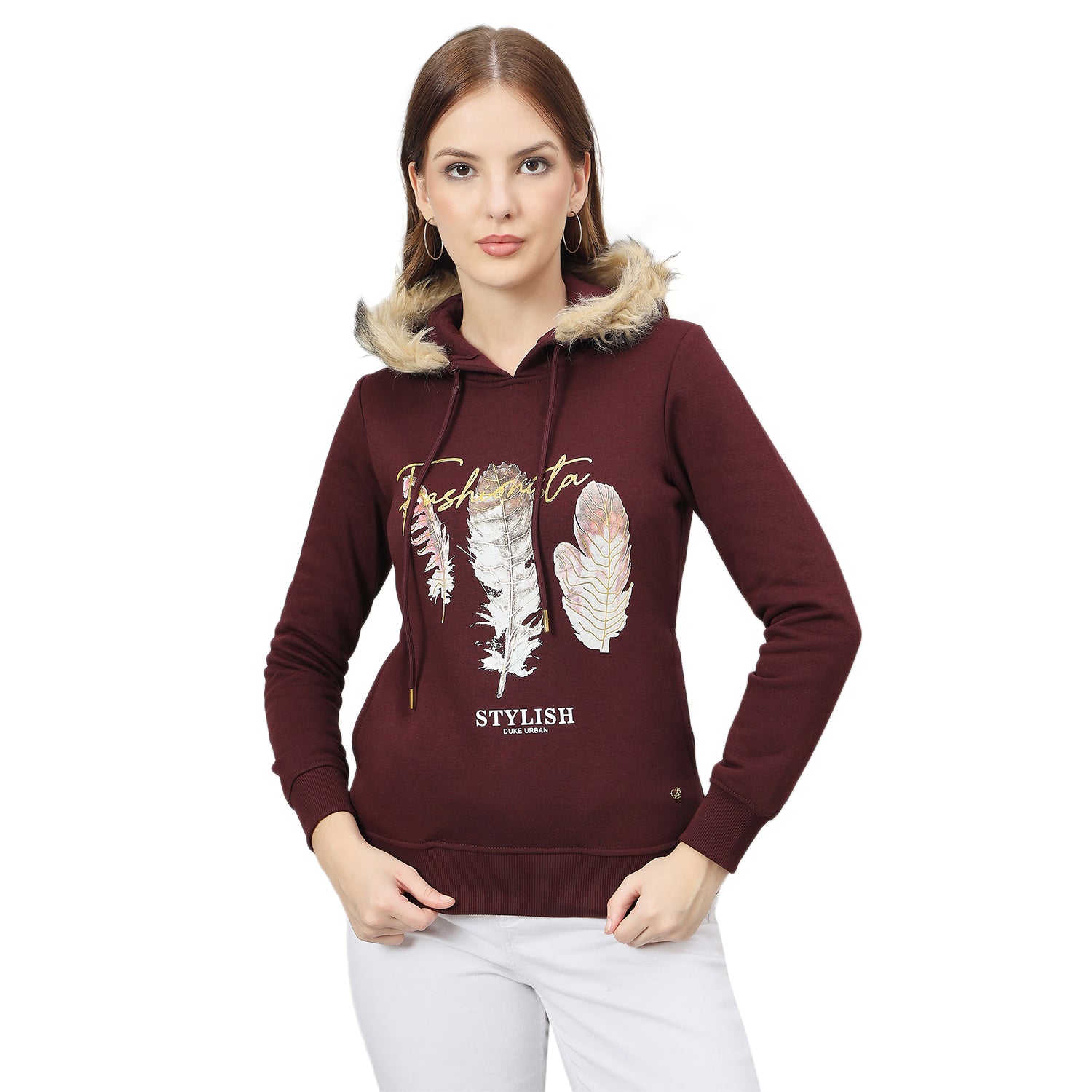 Duke Urban Women Hooded Regular Sweatshirt (LFX957)