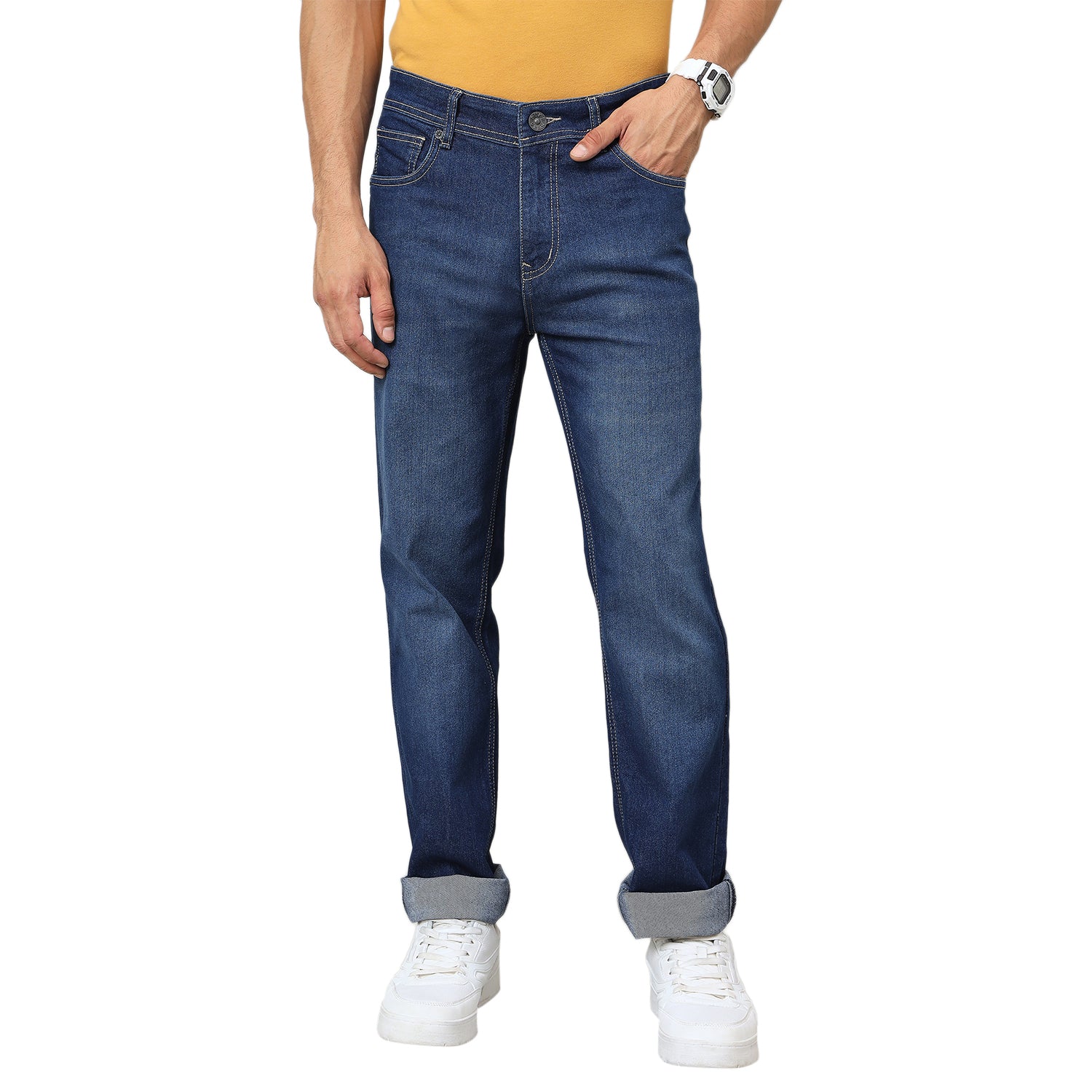 Duke Urban Men Comfort fit Stretchable mid-rise jeans (OND5900C)