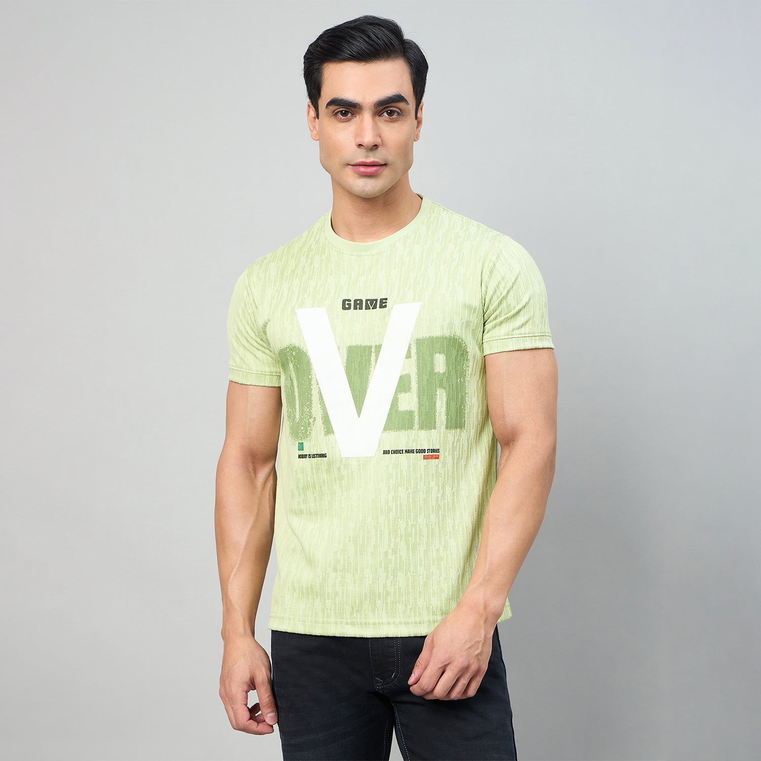 Duke Men Half Sleeve Cotton Smart Fit Casual T-shirt (LF7984)