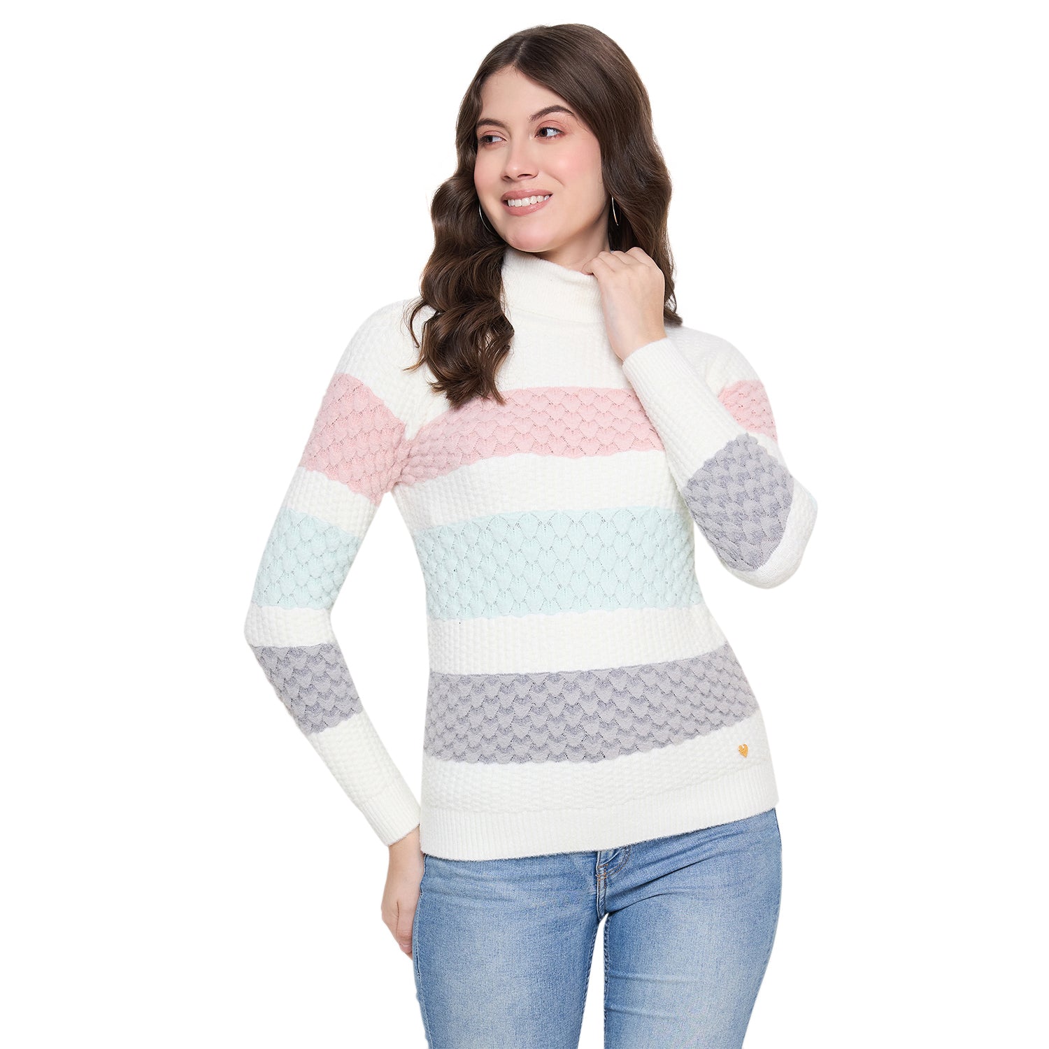 Duke Urban Women Full Sleeve High Neck Pullover (SDS1397)