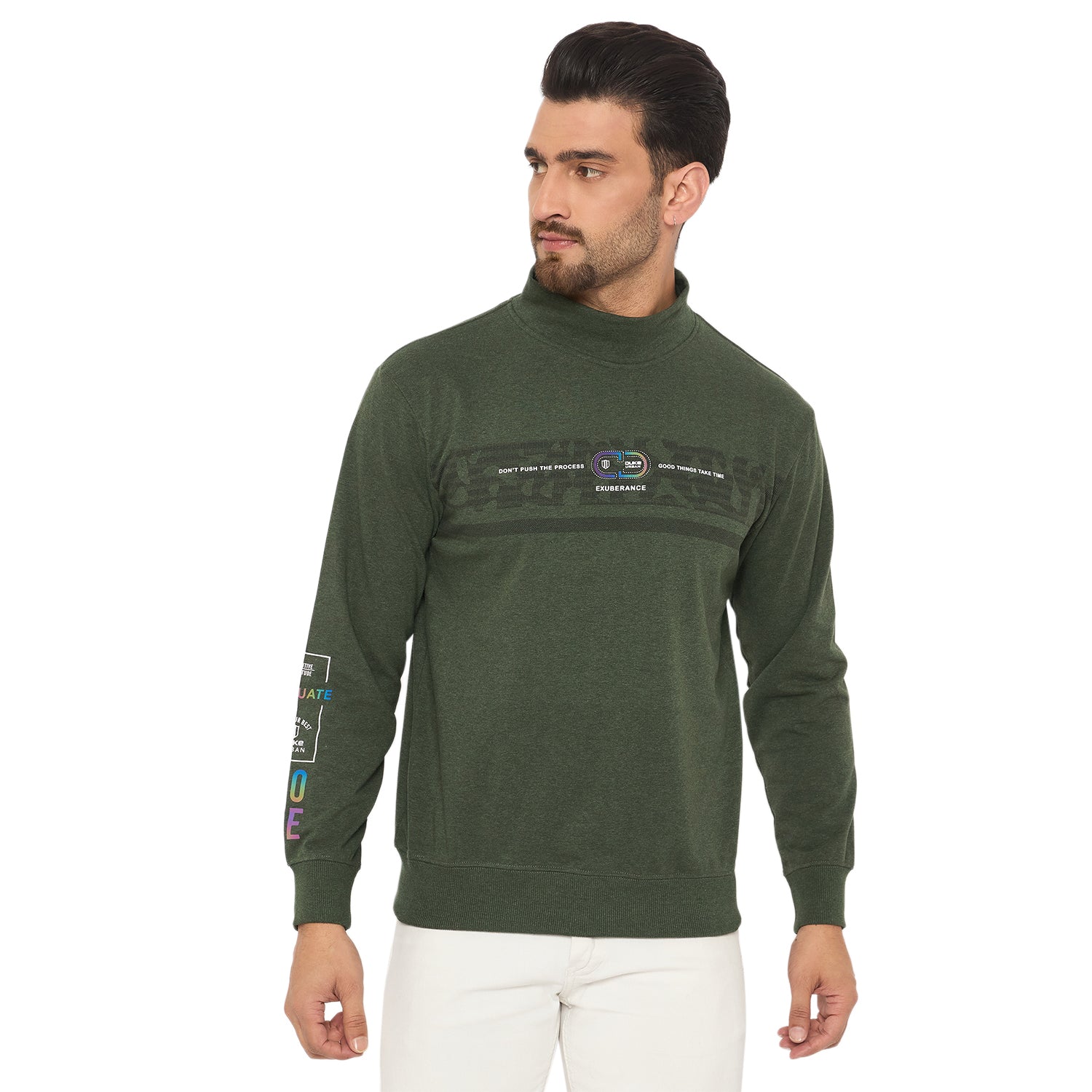 Duke Urban Men Full Sleeve Turtle Neck Sweatshirt (LF6393)
