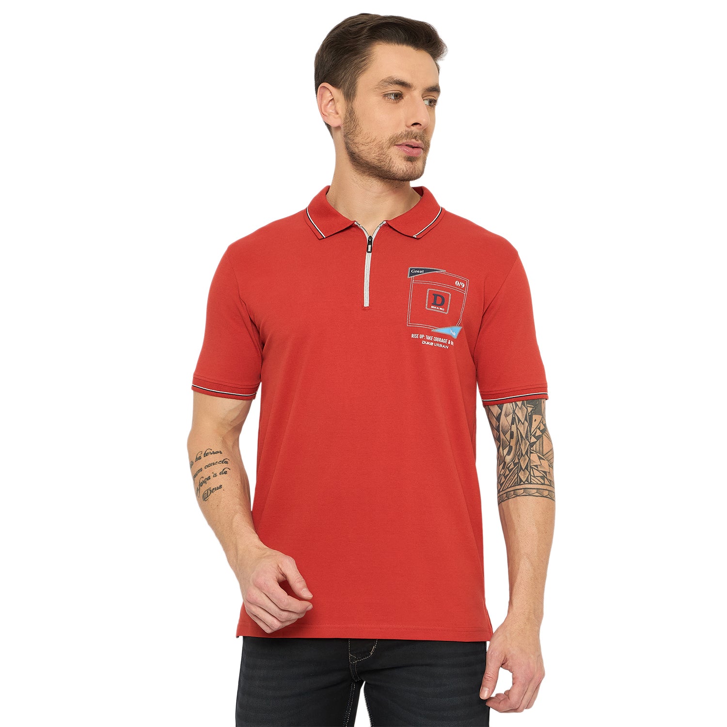 Duke Urban Men Half Sleeve Cotton Tshirt (LF7416S)