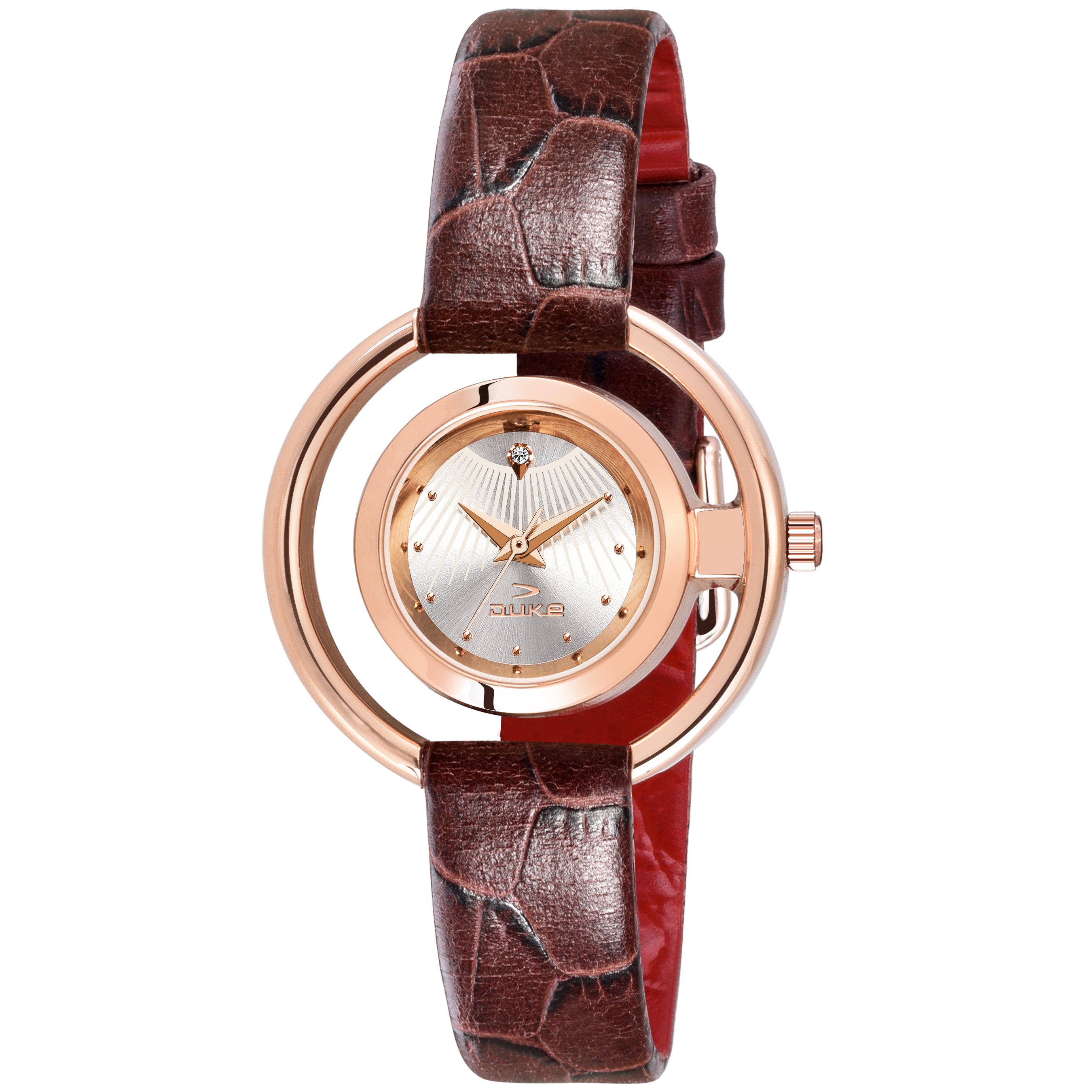 Duke Women Analog Silver Dial Watch Brown (DK5003RW01S)