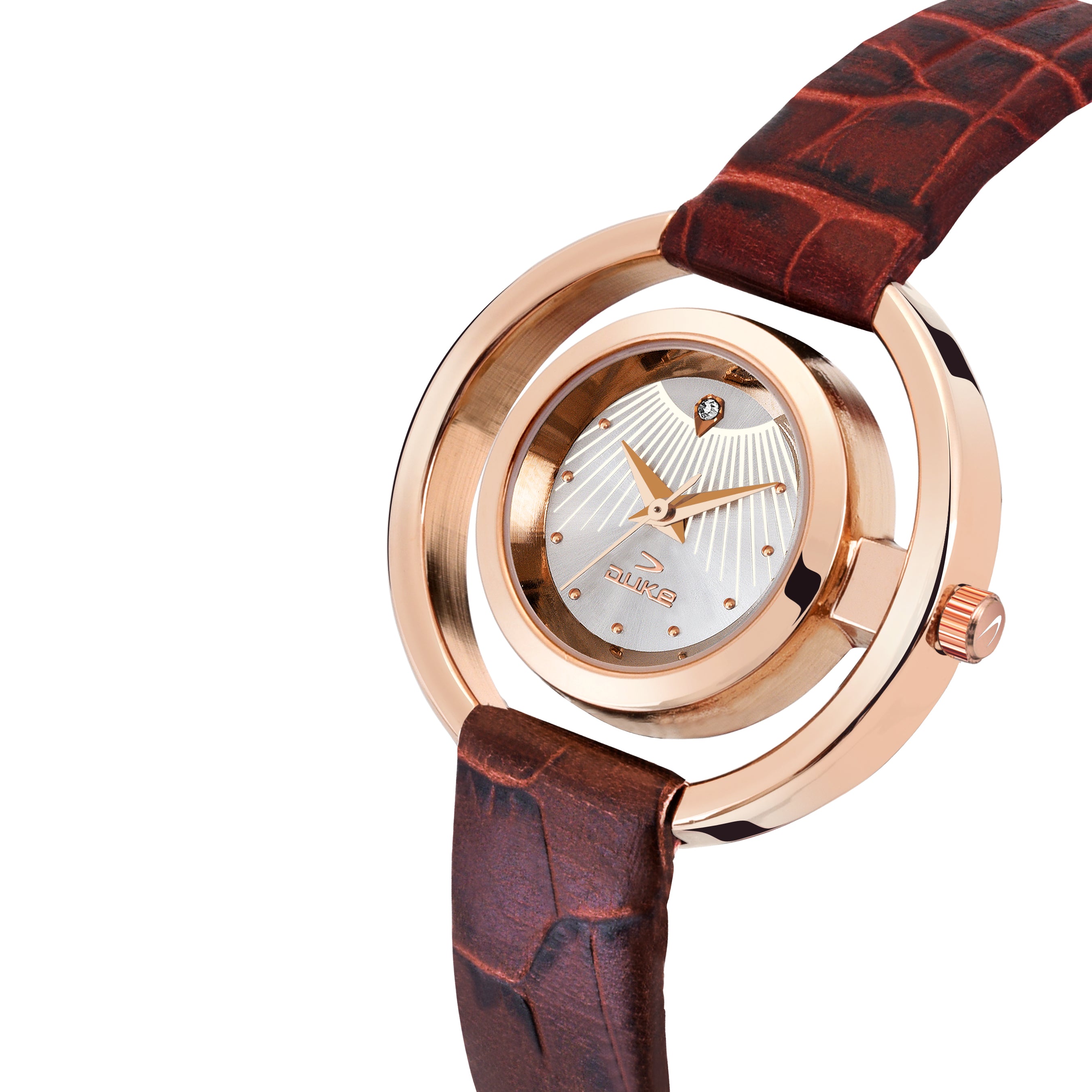 Duke Women Analog Silver Dial Watch Brown (DK5003RW01S)