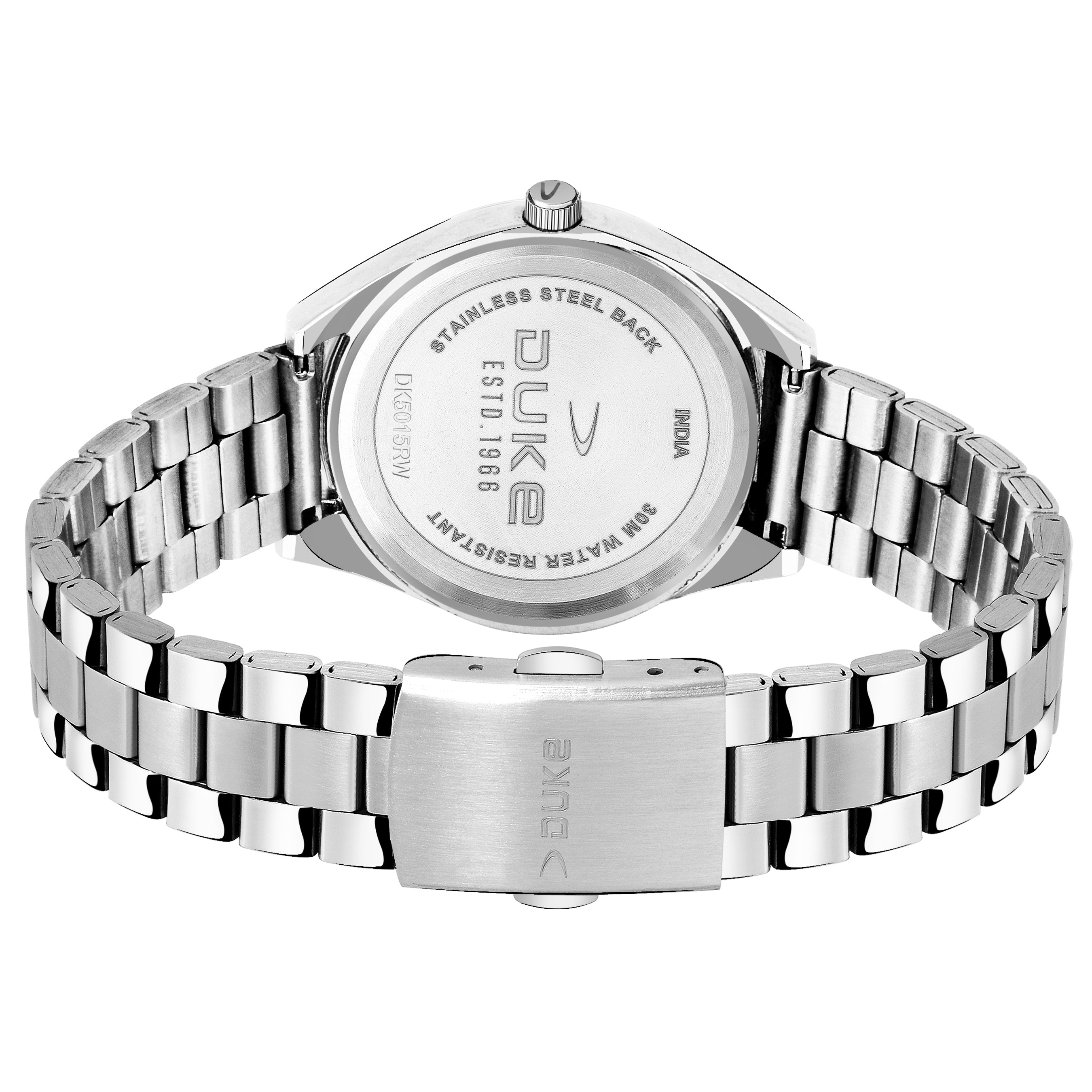 Duke Analogue Women Watch Blue Dial Silver Colored Strap (DK5015RW02C)