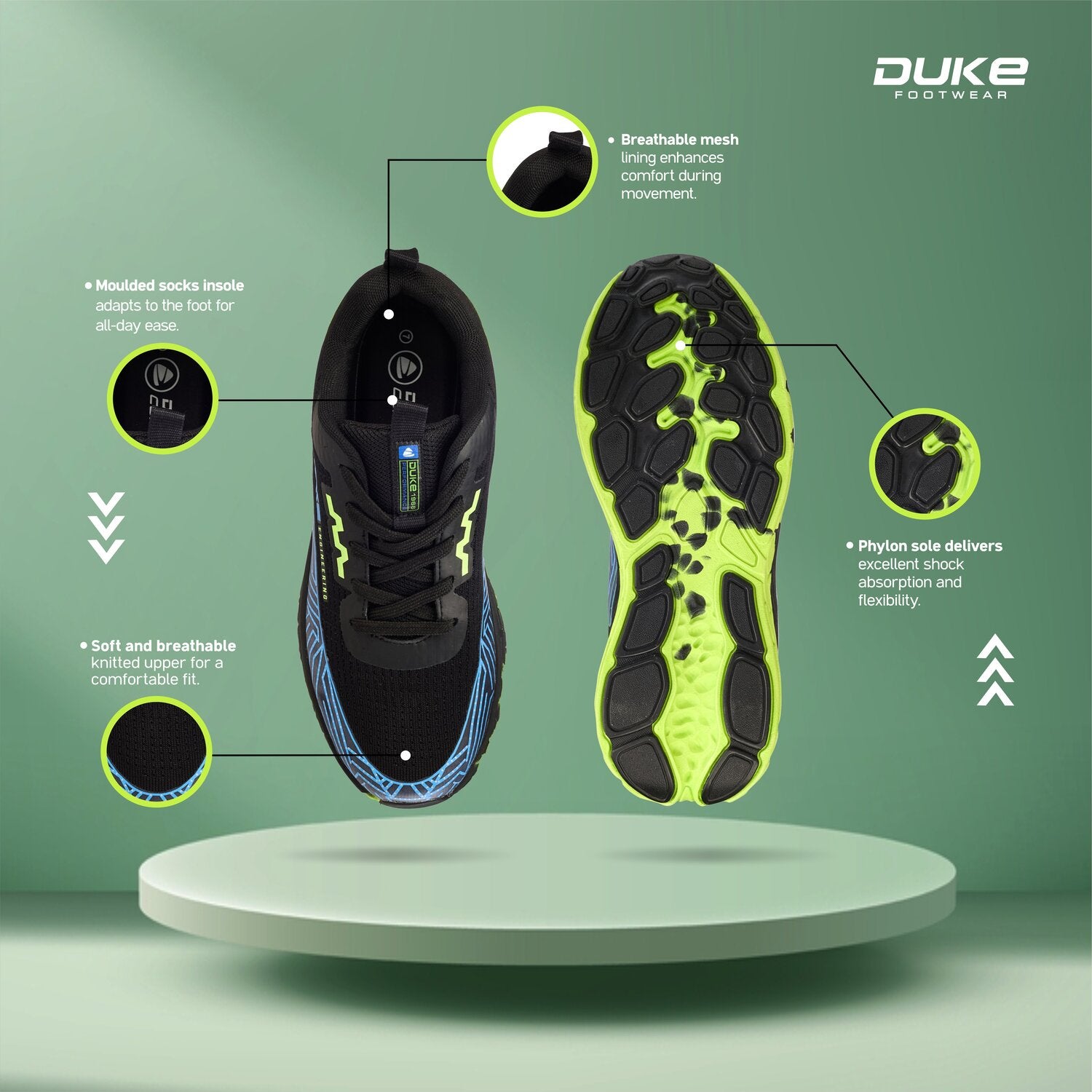 Duke Men's Flashedge Sports Shoes (FWOL2142)