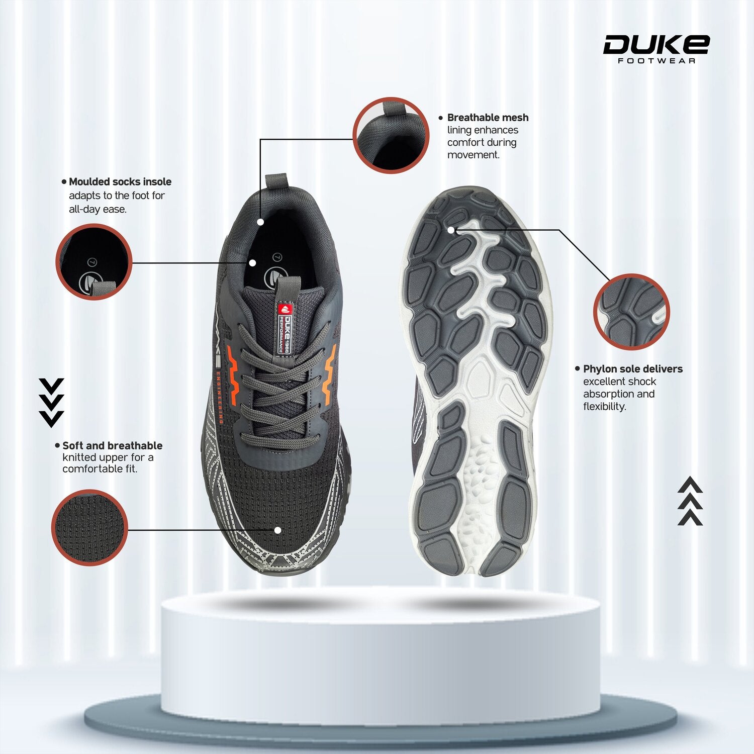 Duke Men's Flashedge Sports Shoes (FWOL2142)