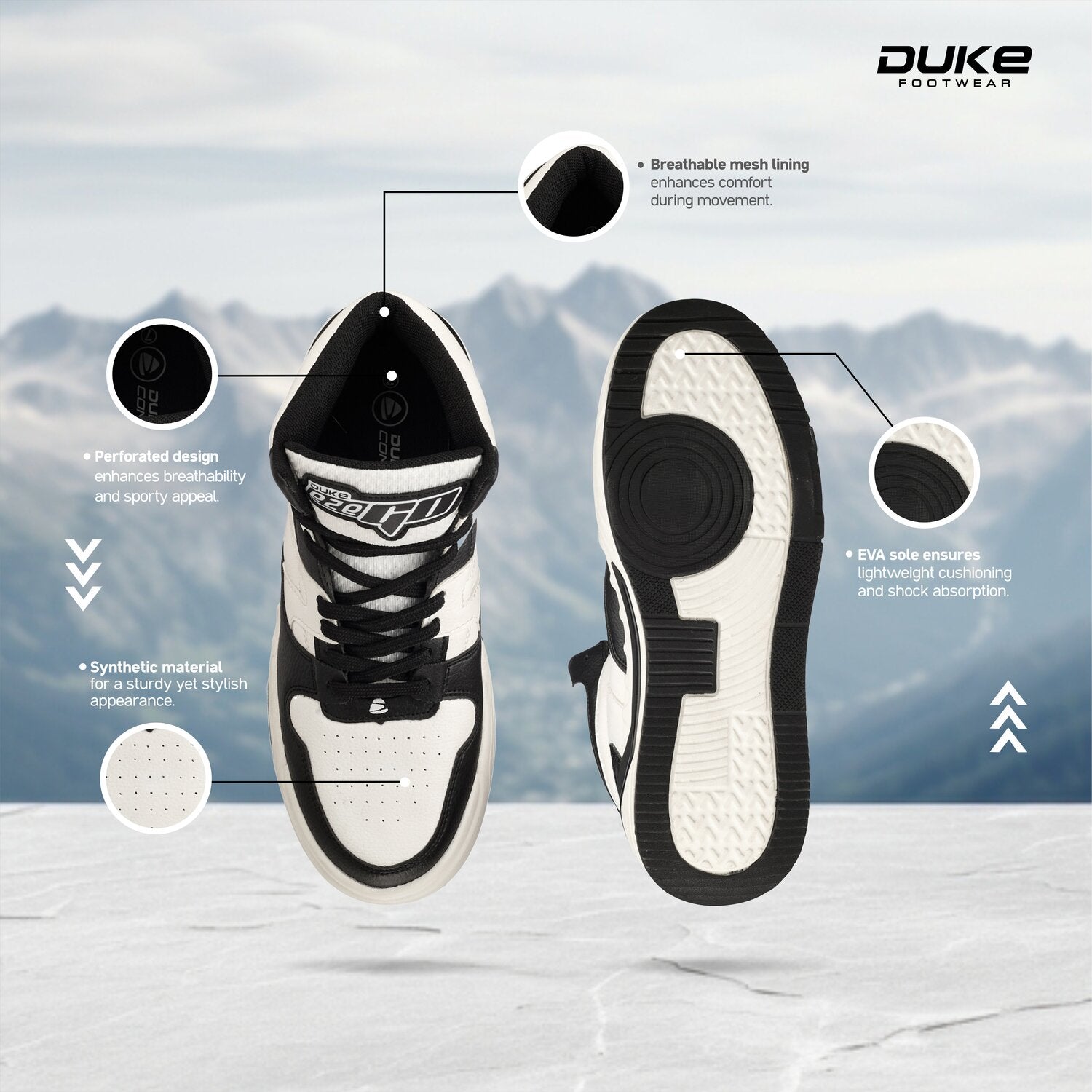 Duke Men's High Kick Sneakers (FWOL2584)