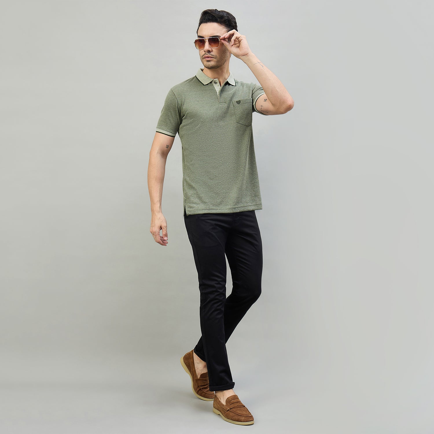 Duke Men Half Sleeve Cotton Smart Fit Casual T-shirt (SD74)