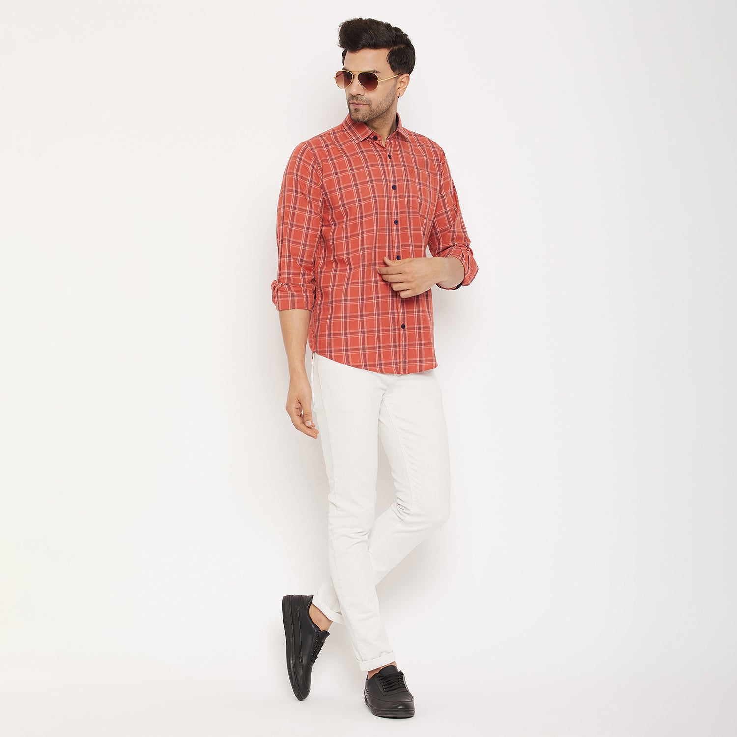 Duke Men Stardust Cotton Full Sleeve Shirt (SDO5KCK)