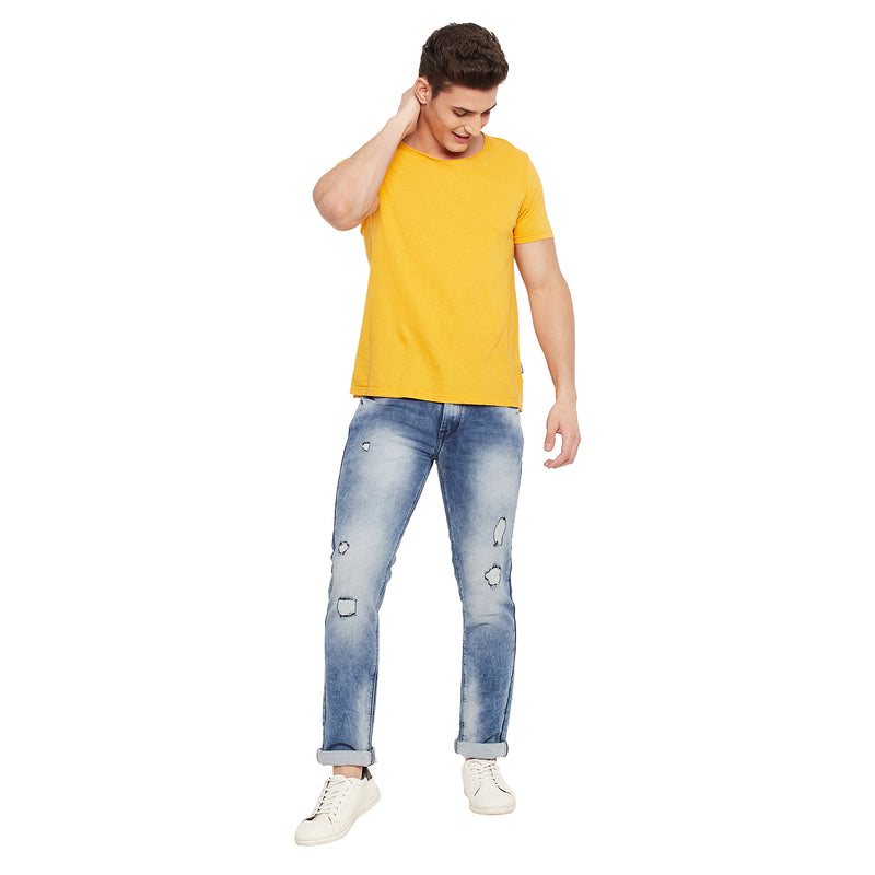 Duke Urban Men Comfort Fit Stretchable Distress Jeans (SDD8199)