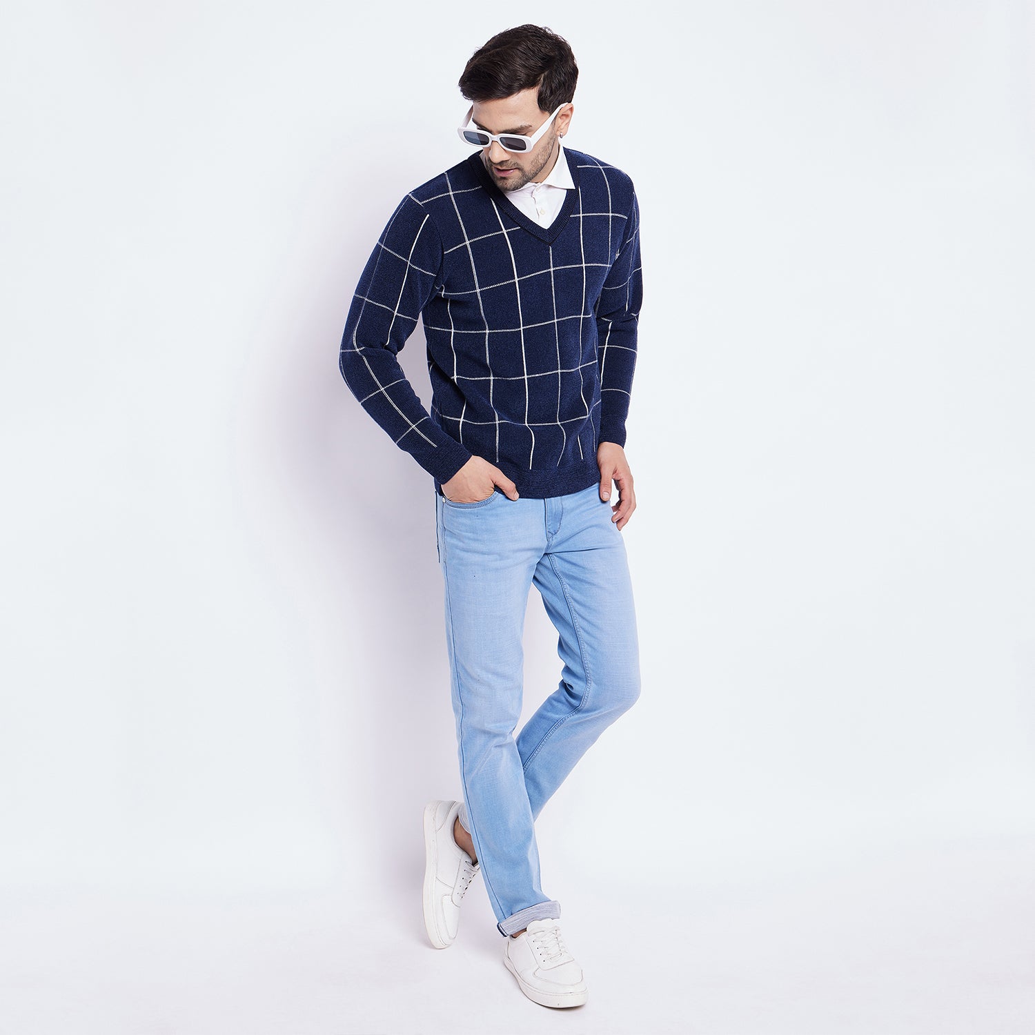 Duke Urban Men Full Sleeve V Neck Sweater (SDS2141)