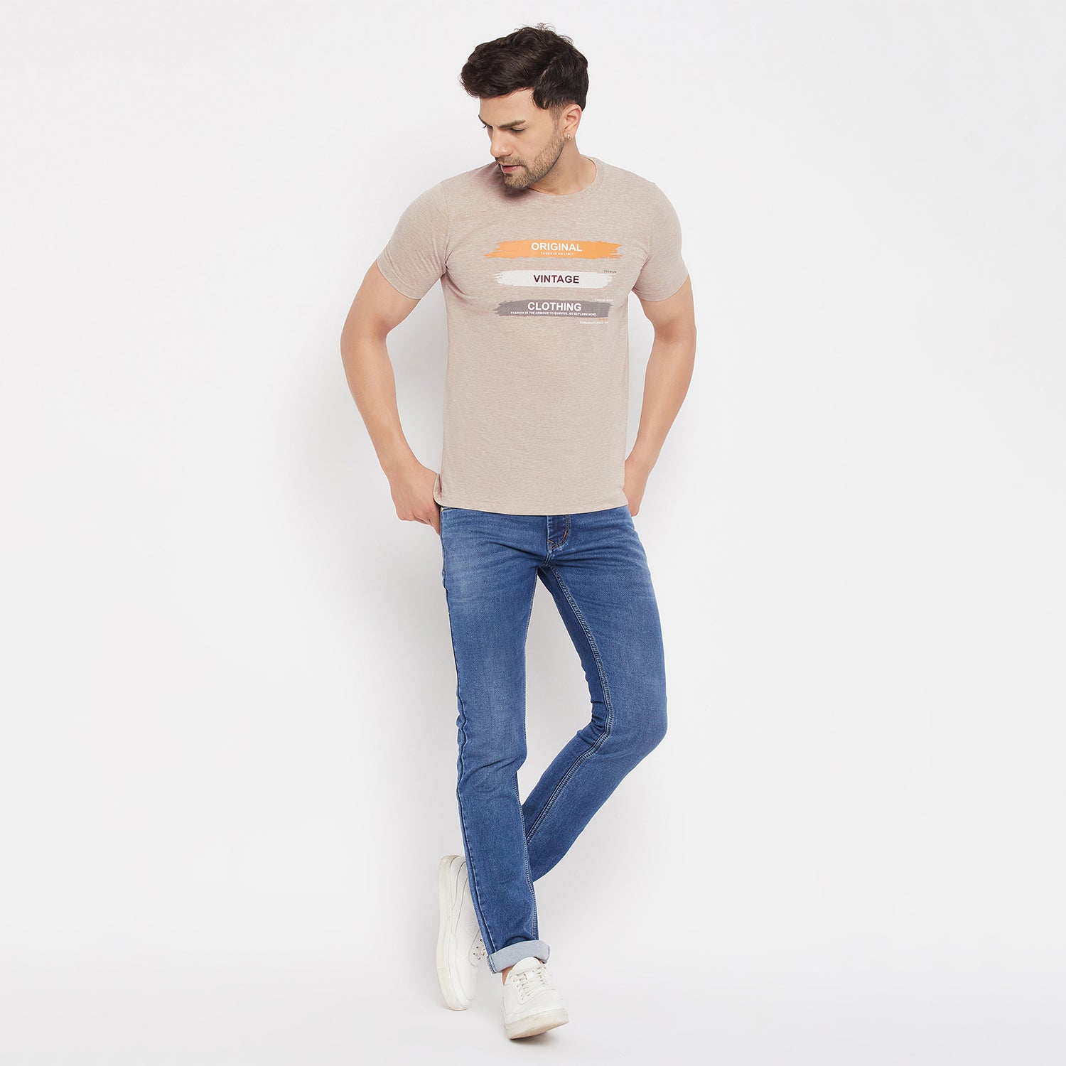 Duke Urban Men Half Sleeve Cotton T-Shirt (LF5827)