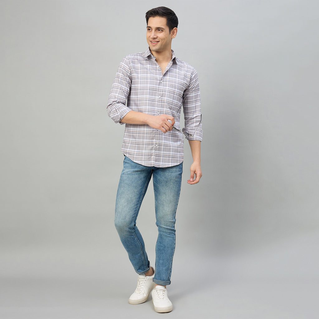 Duke Men Slim Fit Full Sleeve Oxford Cotton Shirt (SDO5CKCY)