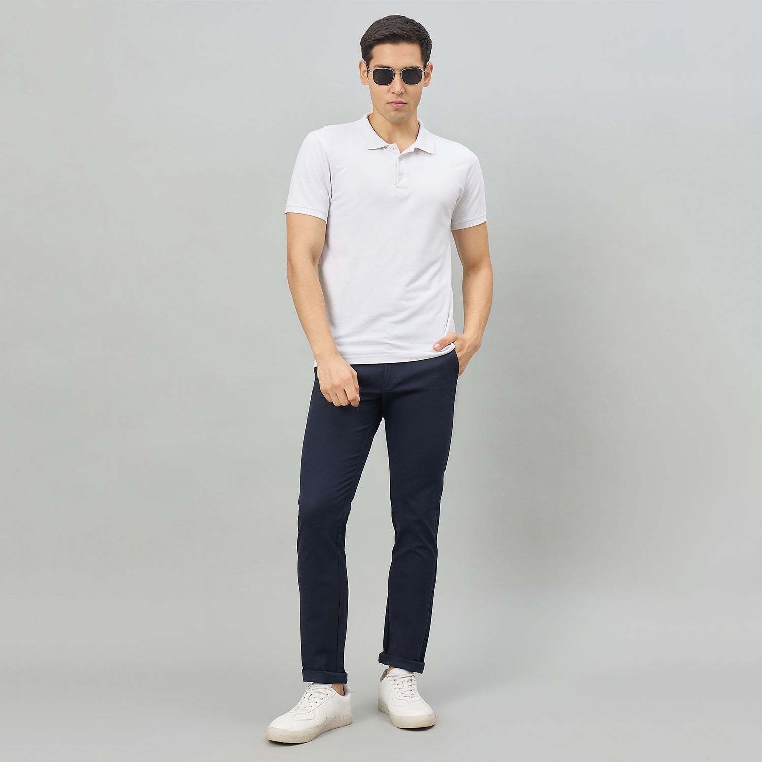 Duke Men Flatfront Narrow fit Casual Chinos Trouser (SDT4703)