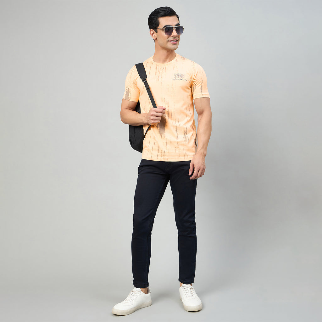 Duke Men Half Sleeve Cotton Smart Fit Casual T-shirt (LF7874)