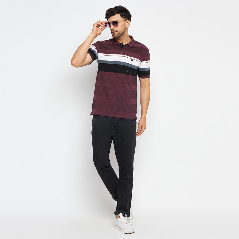 Duke Stardust Men Polo Neck Half Sleeve Cotton T-shirt (LF7069)