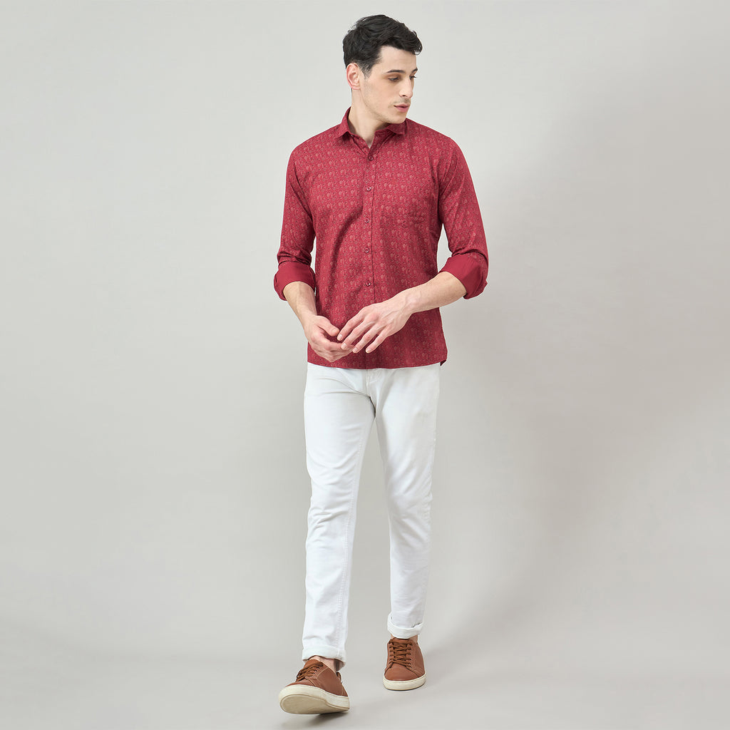 Duke Urban Men Full Sleeve Cotton Shirt (SDO8PRAY)
