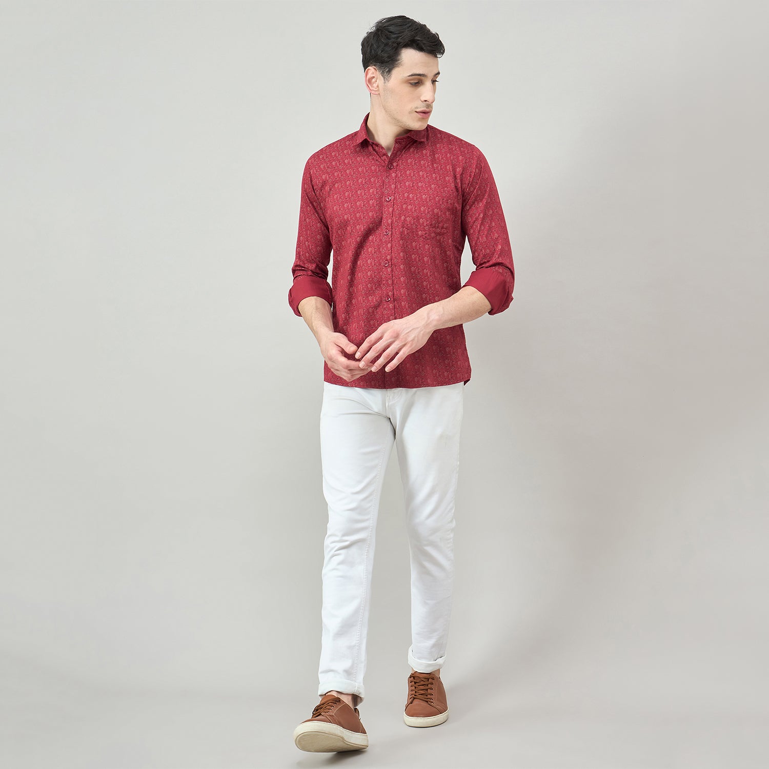 Duke Urban Men Full Sleeve Cotton Shirt (SDO8PRAY)