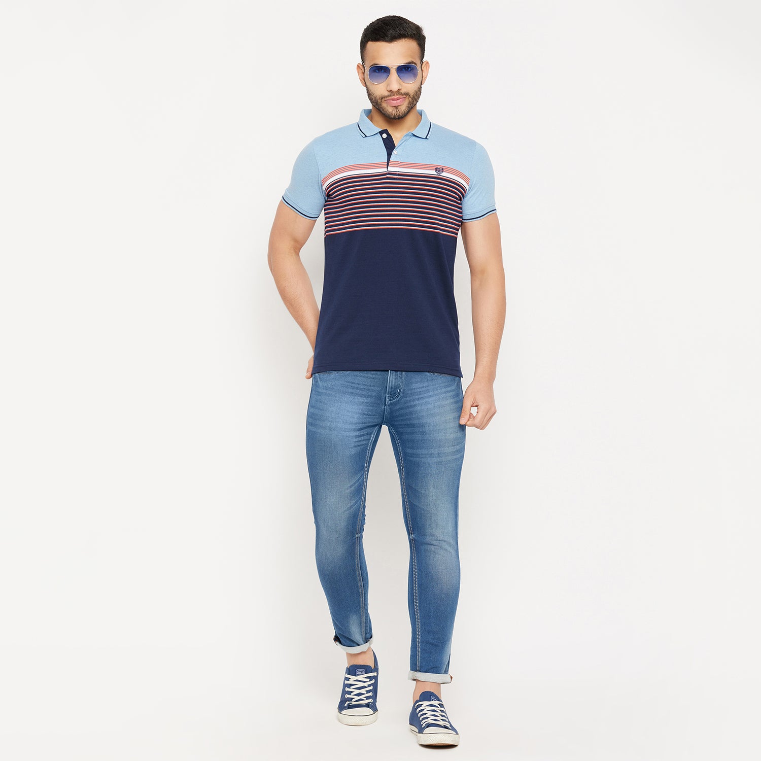 Duke Stardust Men Half Sleeve Polo Neck Cotton T-shirt (LF5726)