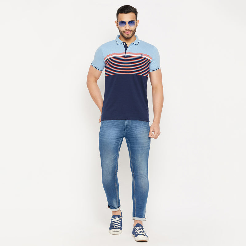 Duke Stardust Men Half Sleeve Polo Neck Cotton T-shirt (LF5726)