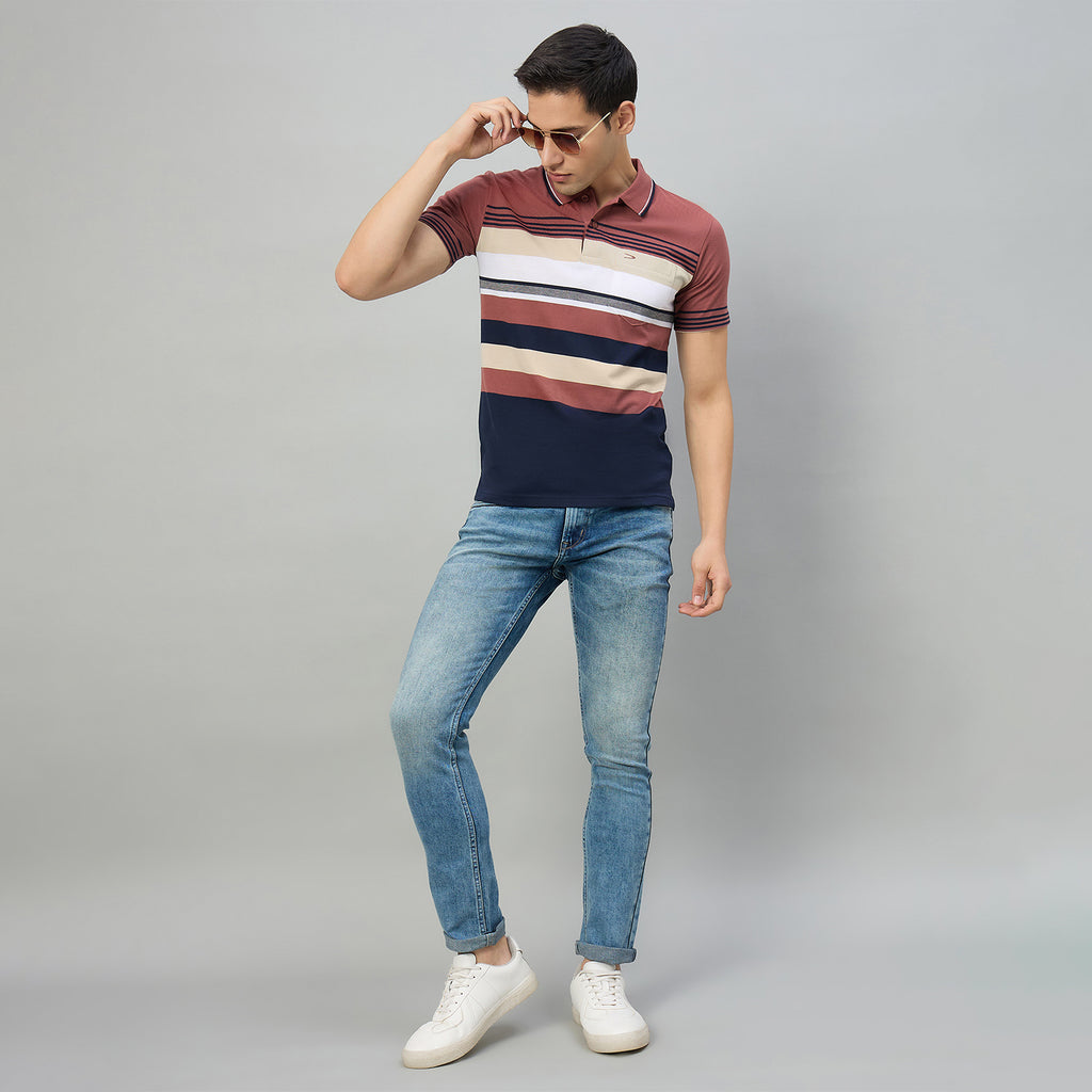 Duke Men Half Sleeve Cotton Regualr Fit Casual T-shirt (MLF1177)