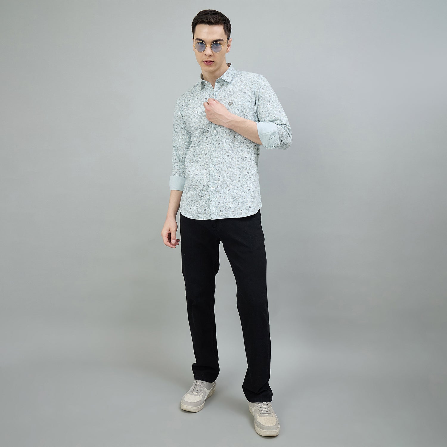 Duke Urban Men Printed Full Sleeve Spread Collar Slim Shirt (SDO6PRII)