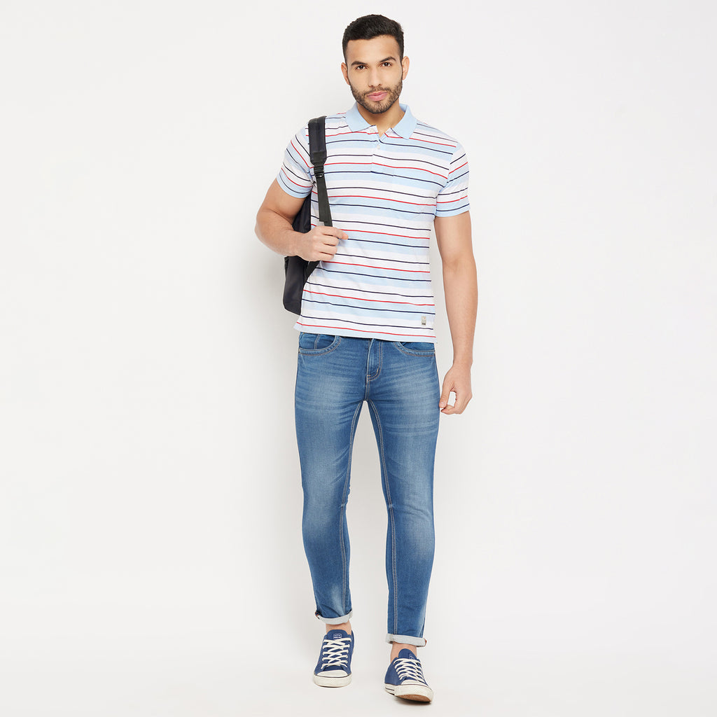 Duke Stardust Men Half Sleeve Polo Neck Cotton T-shirt (4293)