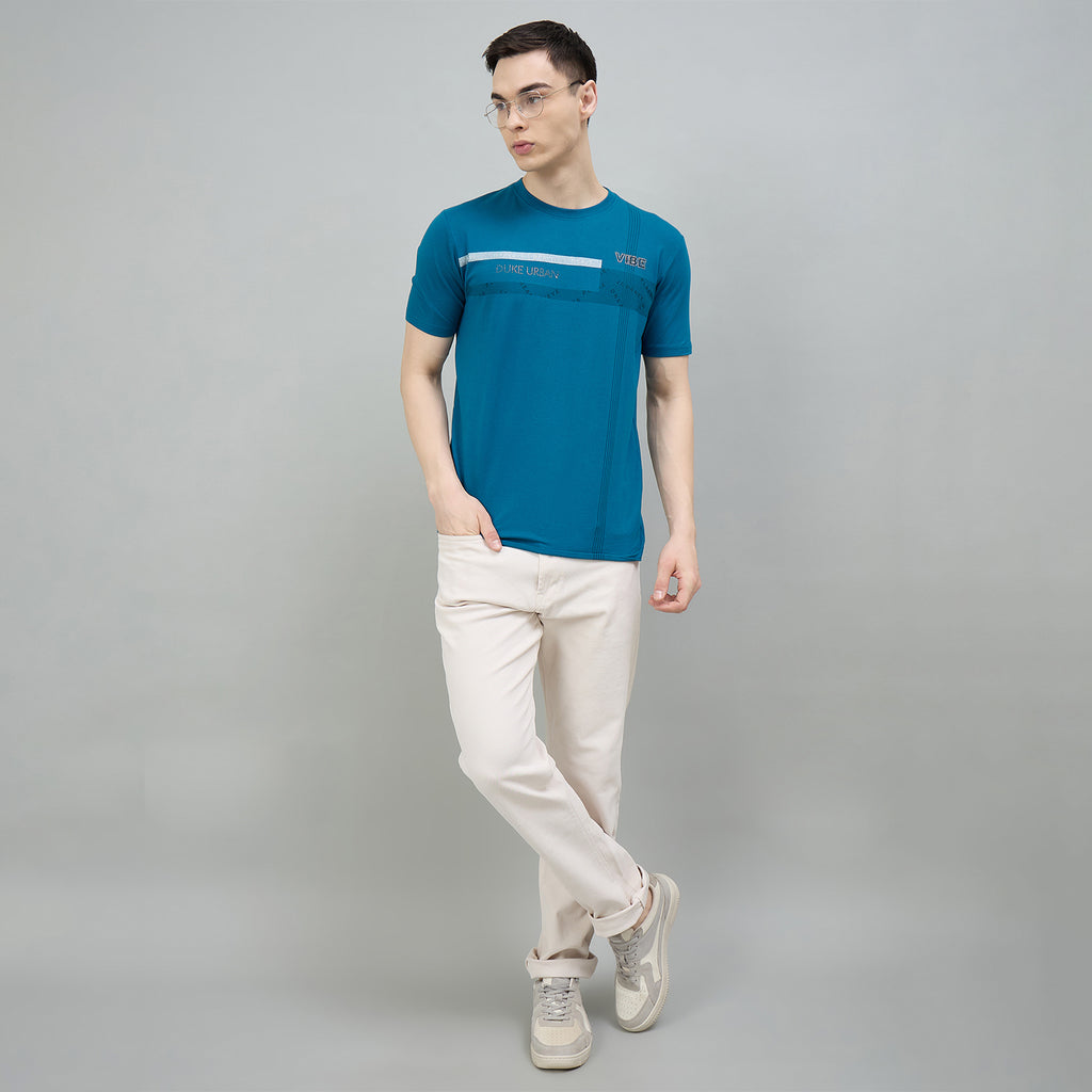 Duke Urban Men Round Neck Half Sleeve Slim T-Shirt (LF7517)