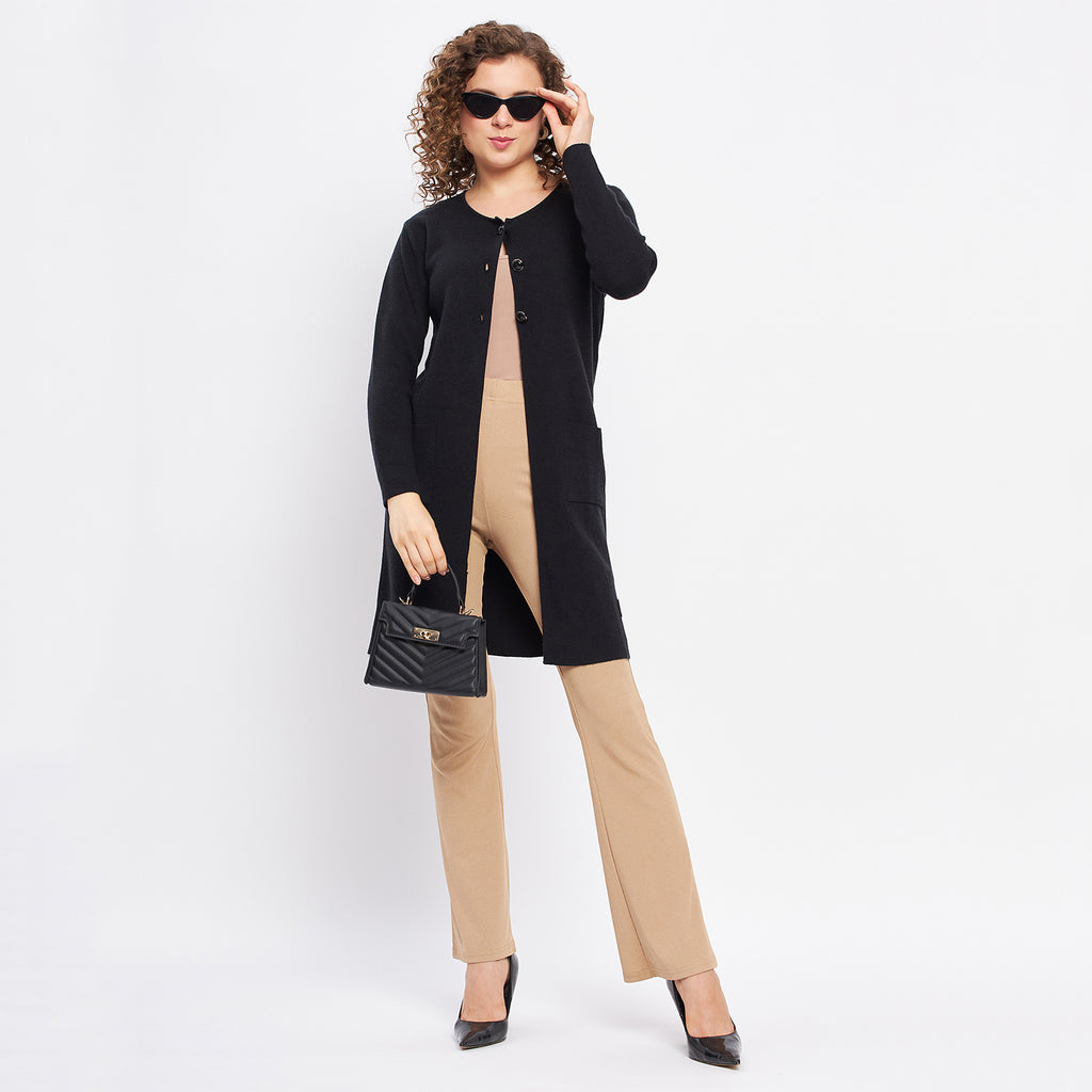 Duke Urban Women Full Sleeve Solid Cardigan (LQS9759)
