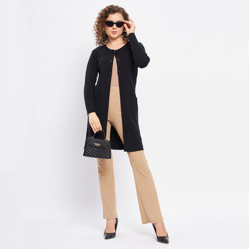 Duke Urban Women Full Sleeve Solid Cardigan (LQS9759)