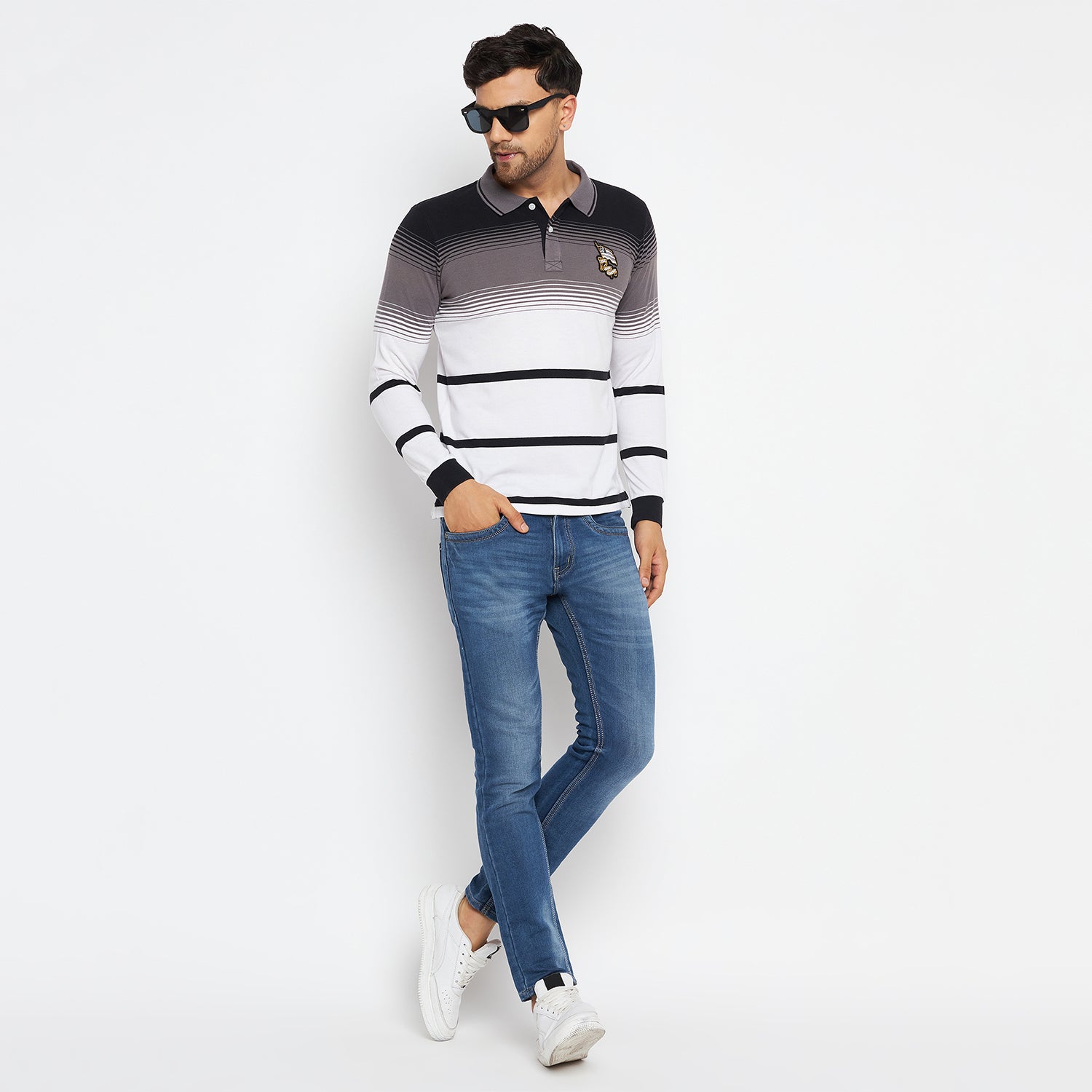 Duke Stardust Men Polo Neck Full Sleeve Cotton T-shirt (LF3964)