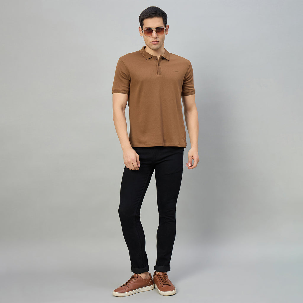 Duke Men Half Sleeve Cotton Regualr Fit Casual T-shirt (LF7888)