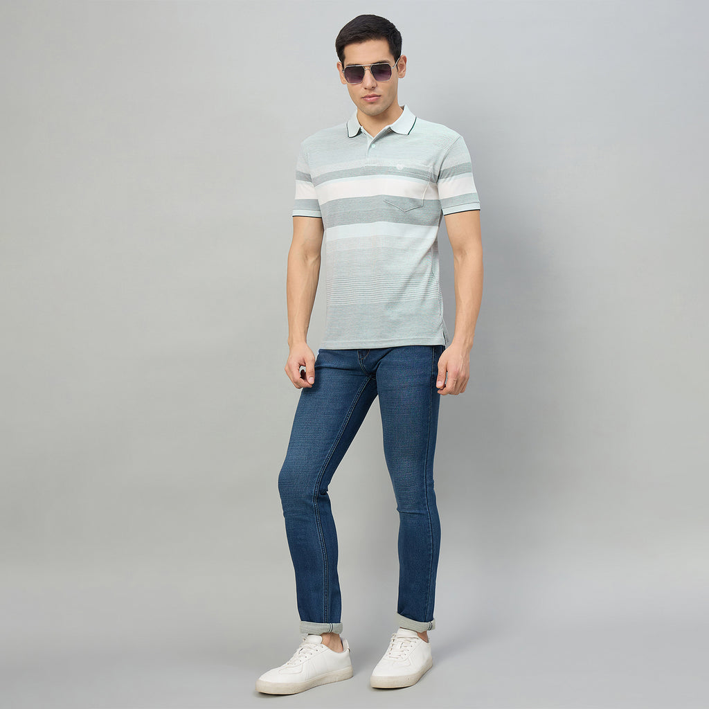 Duke Men Half Sleeve Cotton Regualr Fit Casual T-shirt (LF7899)