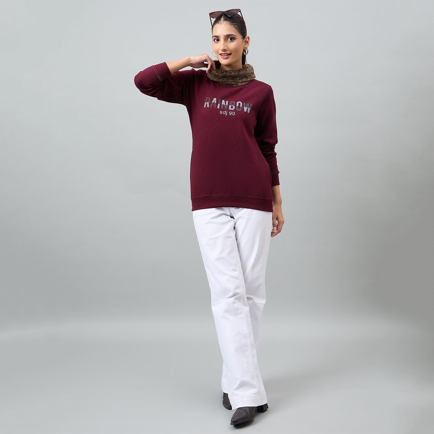 Duke Urban Women Full Sleeve Round Neck Sweatshirt (LFX947)