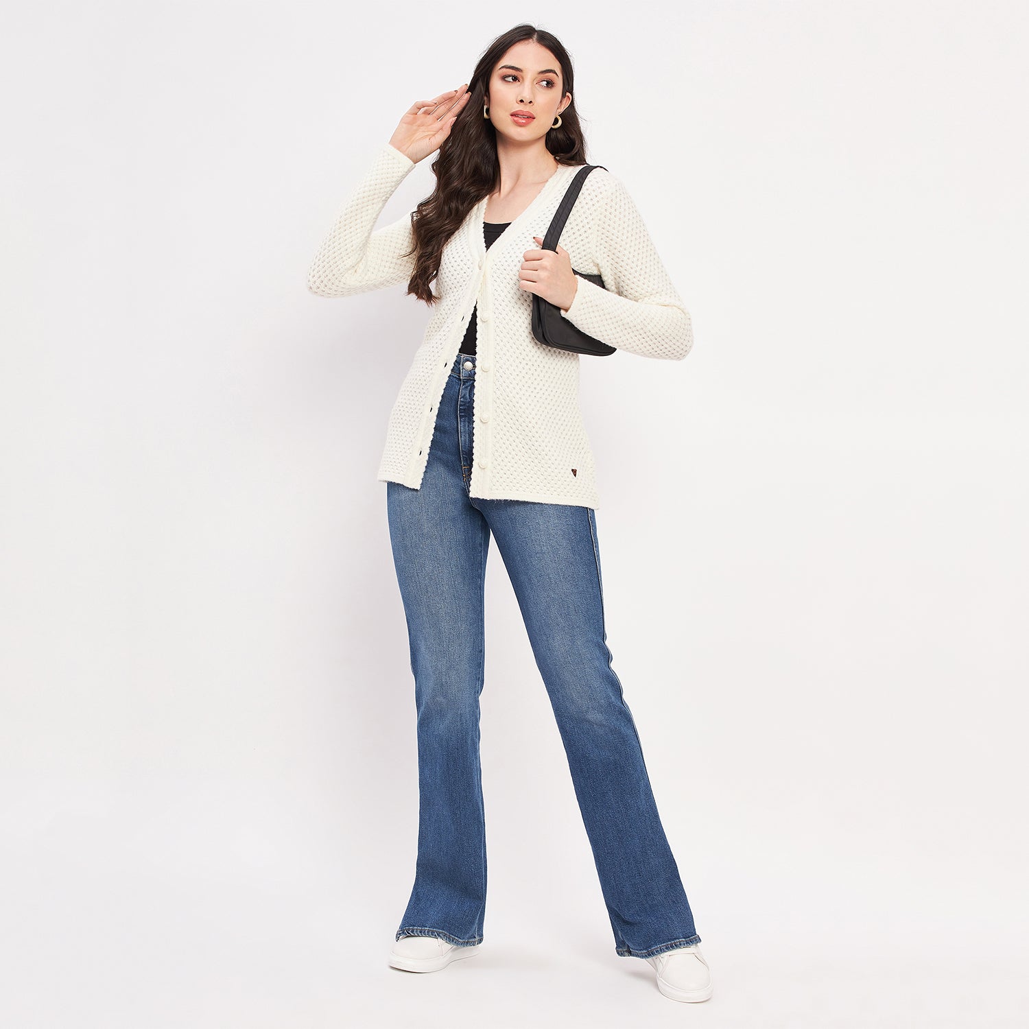 Duke Urban Women Full Sleeve Self Design Cardigan (SDS1135)
