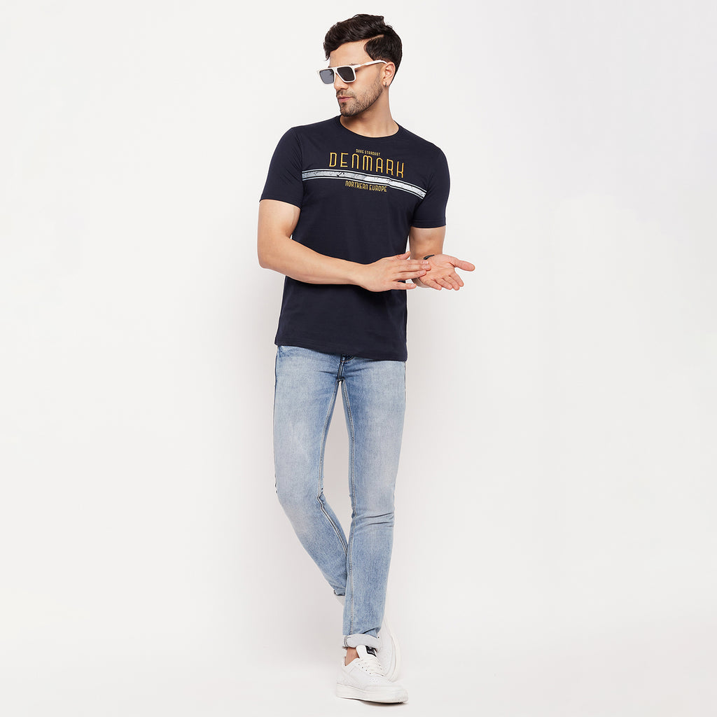 Duke Stardust Men Half Sleeve Round Neck Cotton T-shirt (LF5807)